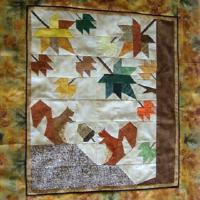 Autumn quilt top, (almost) competely hand sewn by Birgit Haamann