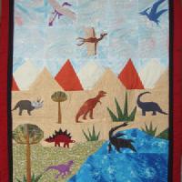 Dinosaur quilt by Hilda Spatzl